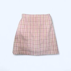 Barbiecore Pink Tweed Mini Skirt